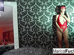 Marica In Sexy Lingerie Masturbates In The Mirror - Marica Hase