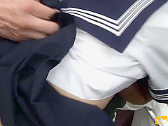 Japanese Student 18+ Squirts At The Subway While More Men Play With Her Bush