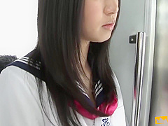 Japanese Student 18+ Squirts At The Subway While More Men Play With Her Bush