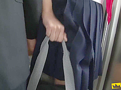 Japanese Student 18+ Squirts At The Subway While More Men Play With Her Bush