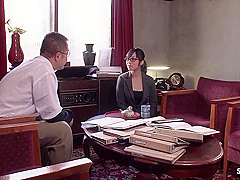 Japanese Teen 18+ Secretary With Glasses Seduce To Suck Fat Cock Of Old Ugly Guy In Uncensored