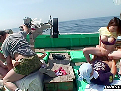 Asian Fishermen Catch Some Birds They Boat Fuck