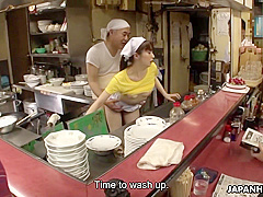 Fucking The Cook In The Back Of The Kitchen