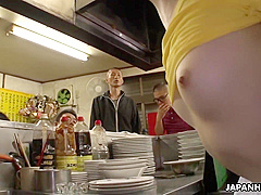 Fucking The Cook In The Back Of The Kitchen