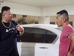 Sky Blue, Alvin Tan And Chinese Guy - Riding Asian Guy At Vegas Amwf