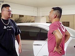 Sky Blue, Alvin Tan And Chinese Guy - Riding Asian Guy At Vegas Amwf