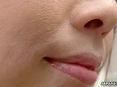 Brunette Babe - Brunette Asian Babe Rubbing It With Her Long Fingers