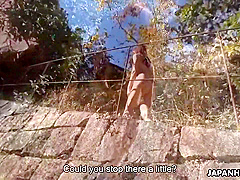 Maki Hojo, Vaginal Toys And Hojo Maki - Japanese Brunette, Is Naked And Masturbating Outdoo