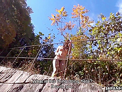 Maki Hojo, Vaginal Toys And Hojo Maki - Japanese Brunette, Is Naked And Masturbating Outdoo