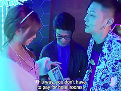 Nerdy Guy Wins Pick-up Game Show And Fucks Cute Brunette Ranako