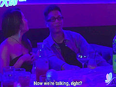 Nerdy Guy Wins Pick-up Game Show And Fucks Cute Brunette Ranako