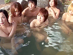 Japanese Fuck Party In The Outdoor Hot Spring