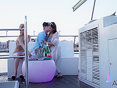 Jin And Her Friends Take A Boat Ride And She Fucks The Captain