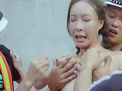 Fucking At A Construction Site-gangbanged By The Workers