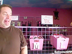 Asian Look Cock Slut Fucked Hard In Sex Shop