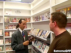 Asian Look Cock Slut Fucked Hard In Sex Shop