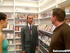 Asian Look Cock Slut Fucked Hard In Sex Shop