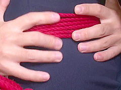 Tied Up Japanese Babe Moans While Her Pussy Is Stuffed