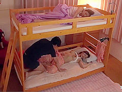 Stepfather Seduces Skinny Teens 18+ And Fucks Hairy Pussy In Threesome Uncensored