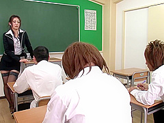 Julia Nanase And Nanase Julia - Japanese Teacher Helps Students 18+ Release Their Load