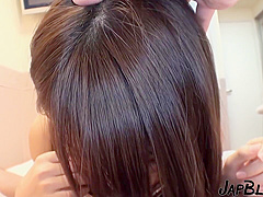 Stunning Japanese Stepsister Blowing The Dick