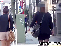 Stunning Japanese Brunettes Pissing Themselves Outdoor