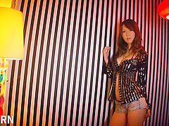 Beautiful Japanese Girl With Fishnet Lingerie Fucked In Threesome - Yui Hatano