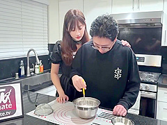 Home Baking Instructor Gets Fucked On The Kitchen Counter Before The Cream Is Even Whipped