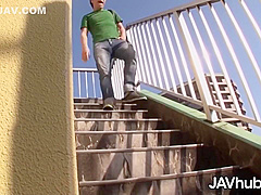 Erena Makes Her Neighbor Horny & Rides His Cock To Creampie