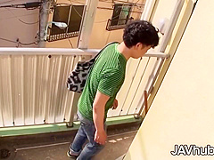 Erena Makes Her Neighbor Horny & Rides His Cock To Creampie