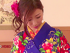 Ayumi Shinoda And Shinoda Ayumi - Sizzles With Sensual Kimono Blowjob Show On Camera