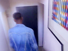 Japanese cutie gets pussy stretched in hot interracial sex in kitchen