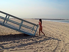 FUCK Asian Lifeguard on the Venice Beach POV/Public