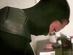 Hot Asian Ninja Gets Caught and Ties Up Cop In Office Chair and Fucks Him