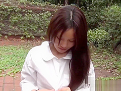 Asian teen gets pounded outdoors