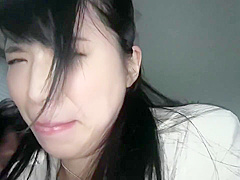 Group blowjob with office lady in crimson silk satin top ktb 024