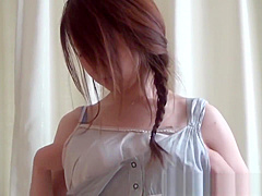 Japanese hottie solo toying her pussy