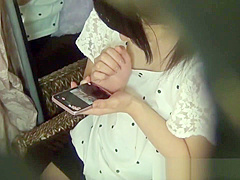 Horny Japanese teenager flicks bean