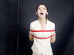Chinese Cutie Suspended And Experienced Vibrator