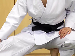 karate girl fight with a boy