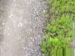 Japanese teens gush pee outdoors