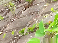 Japanese teens gush pee outdoors