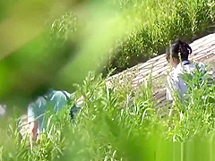 Japanese teens gush pee outdoors
