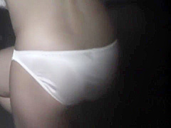 Pretty asian teen rubbing pussy