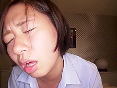 Japanese Slut In Uniform Licking Butt