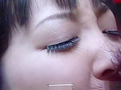 Asian school girl sucking hard on the fat dong