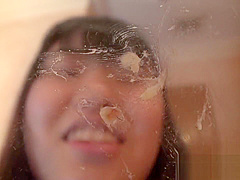 Dog sniffing pretty girl.Her dirty pussy juice,booger,etc (FETIS.JP)