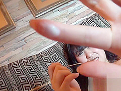 Dog sniffing pretty girl.Her dirty pussy juice,booger,etc (FETIS.JP)