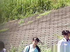 Japanese teens urinating outdoors